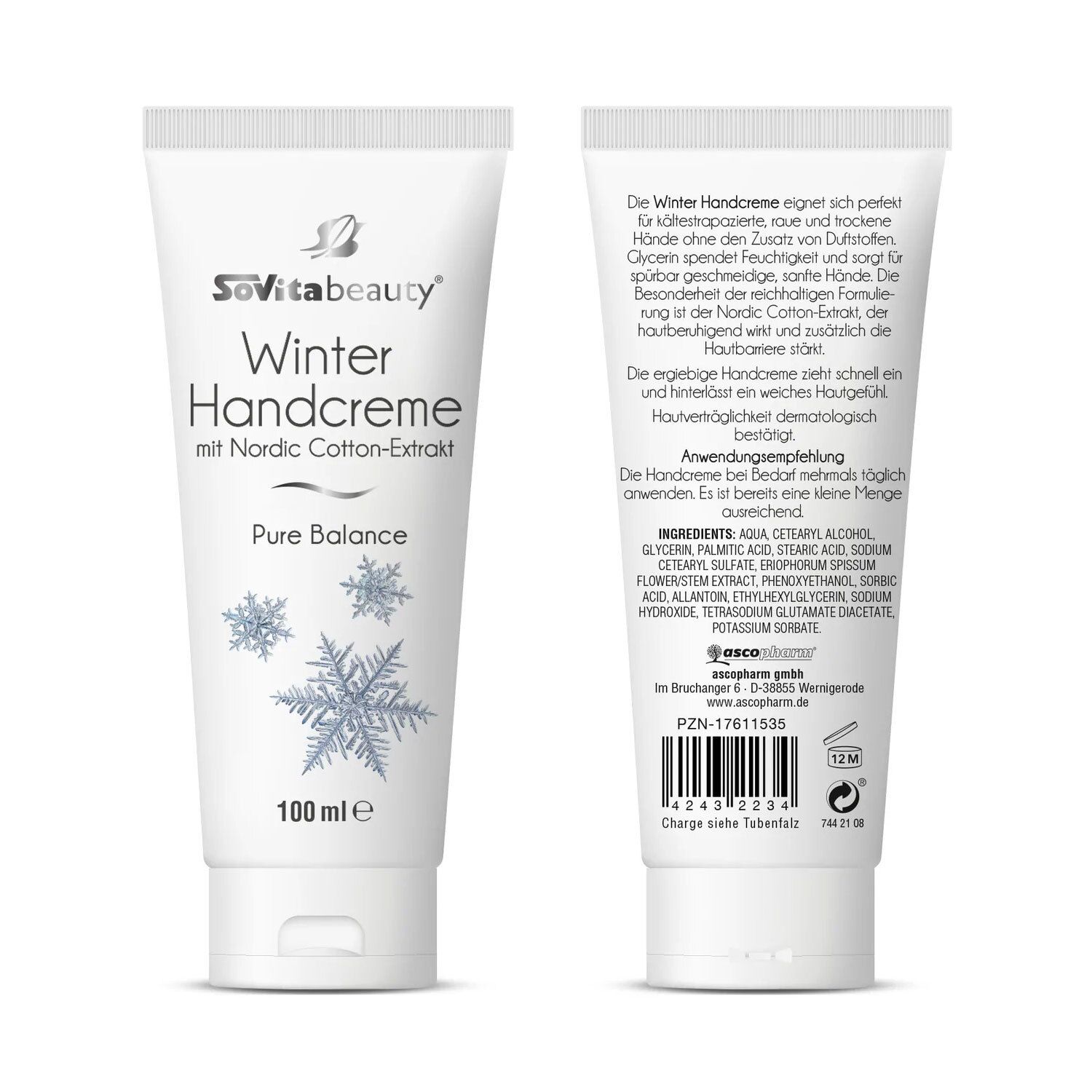 SoVitabeauty® Crème d'hiver pour les mains