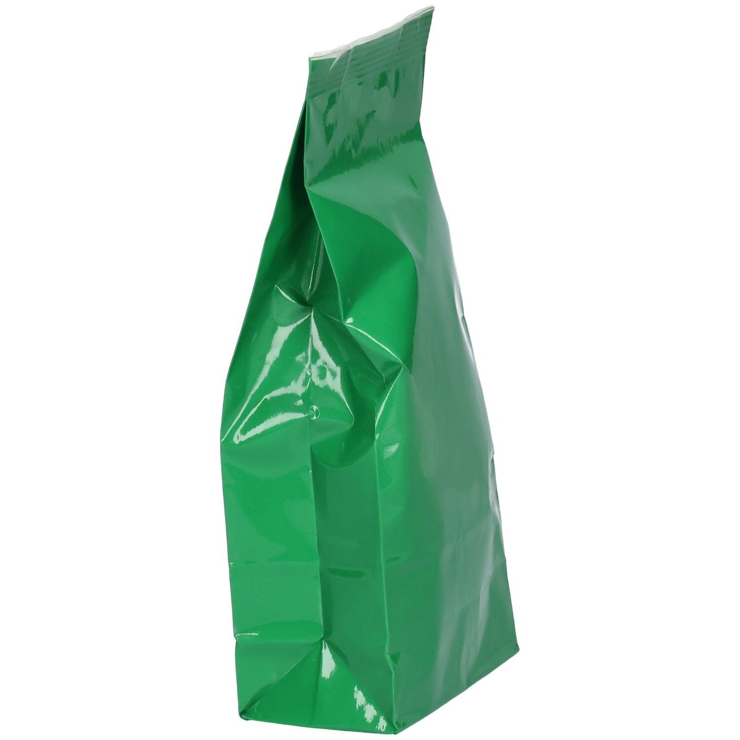 Sachet vert en biais. Aucun autre détail visible.