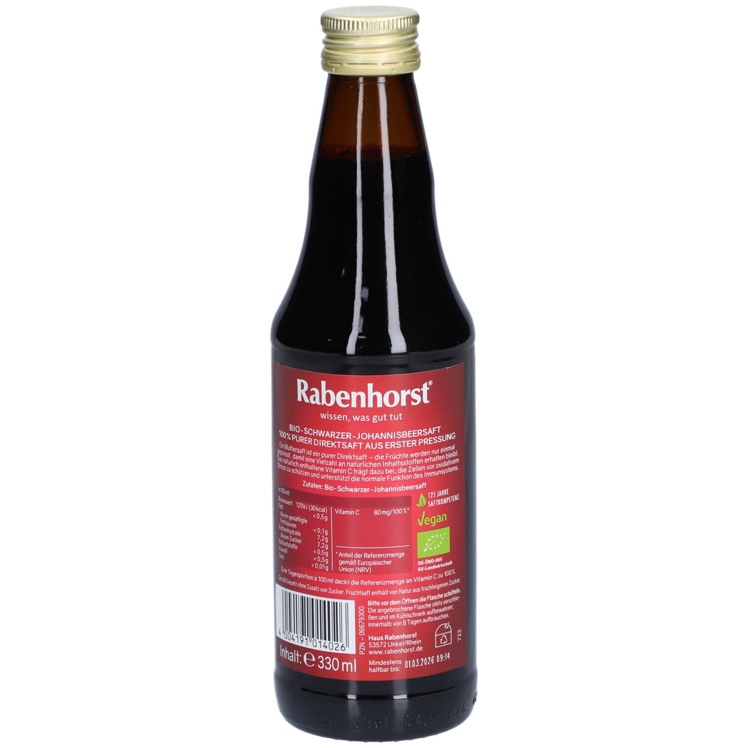 RABENHORST Jus de cassis bio