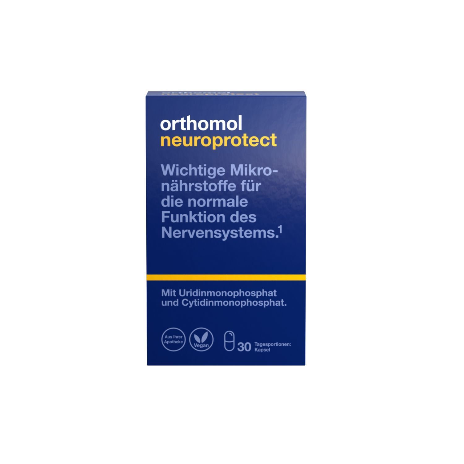 Orthomol Neuroprotect – Mikronährstoffe für die normale Funktion des Nervensystems - mit Uridin- und Cytidinmonophosphat - Kapseln
