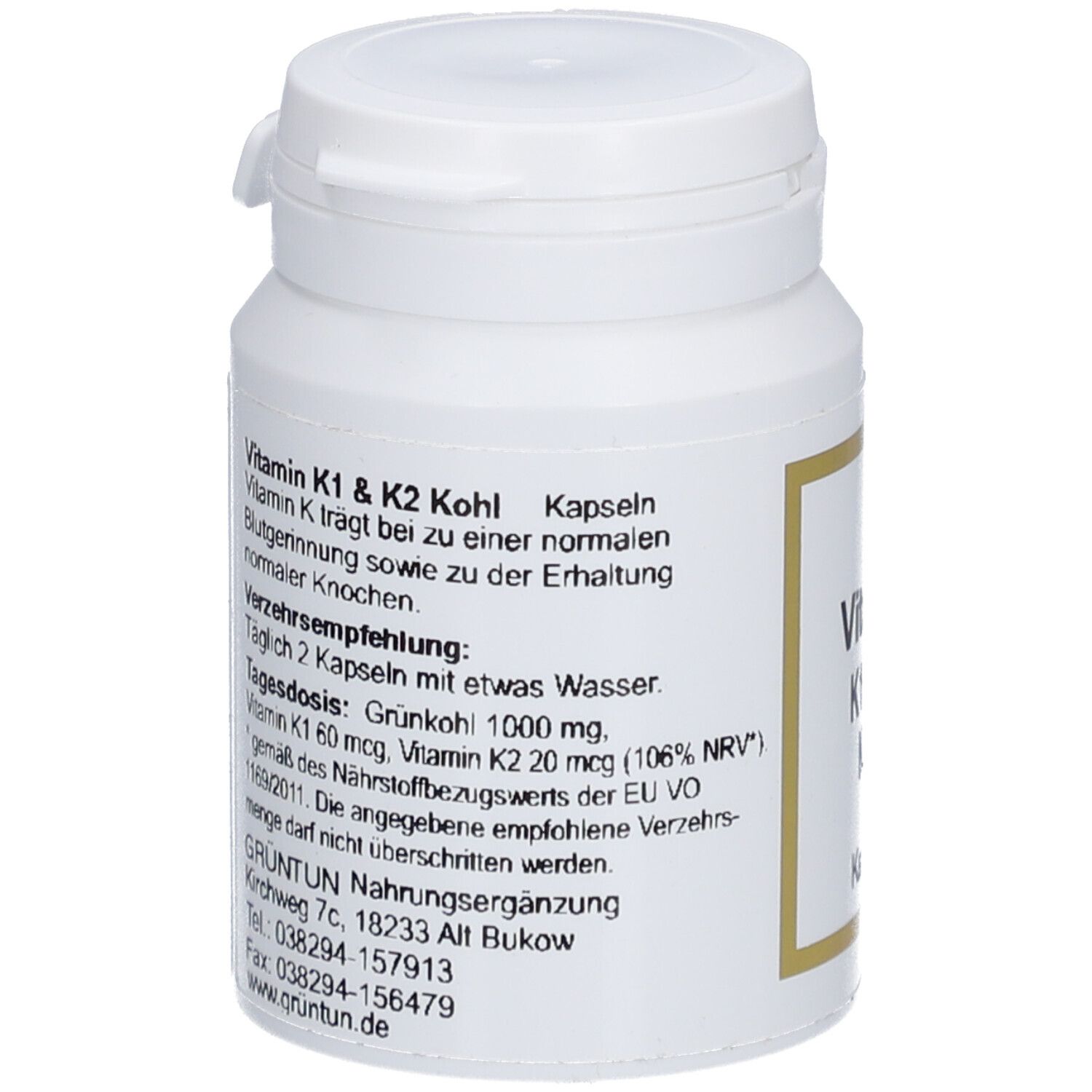 VITAMIN K1 PLUS K2 Kohl Kapseln