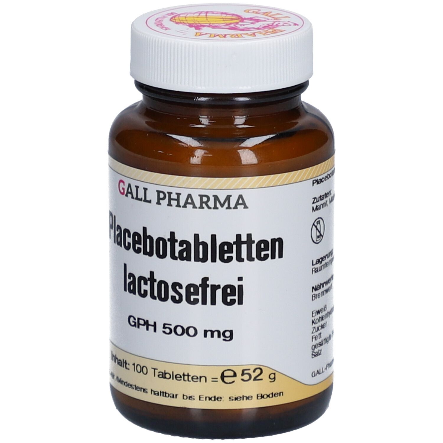 Placebotabletten lactosefrei GPH 500 mg