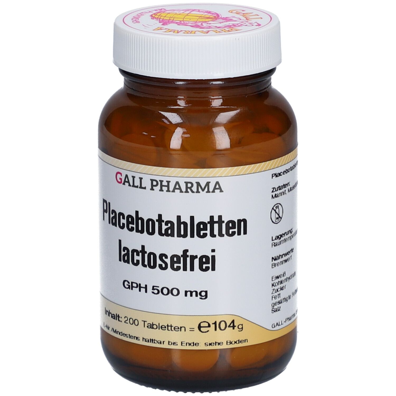 Placebotabletten lactosefrei GPH 500 mg