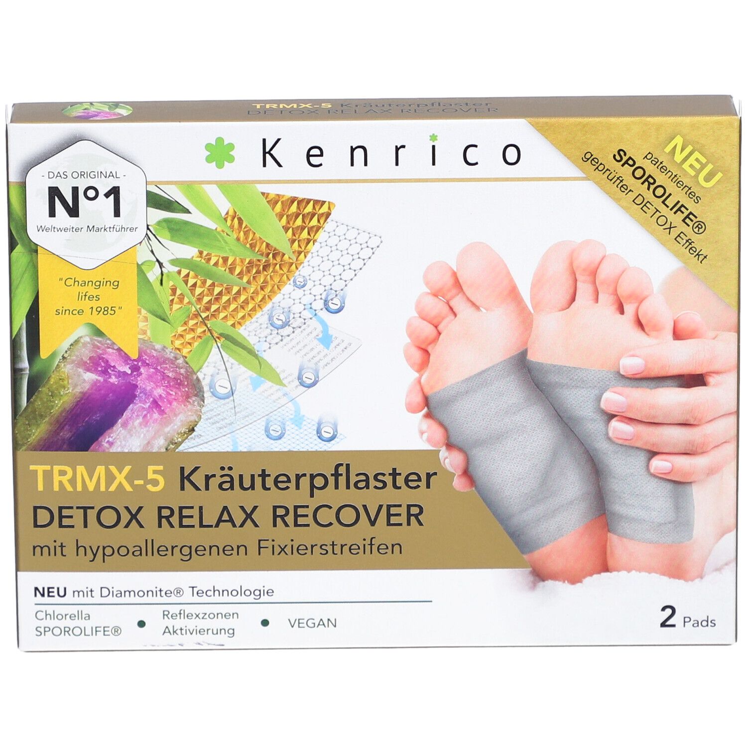 Kenrico® TRMX-5 Patchs aux herbes Detox, Relax & Recover