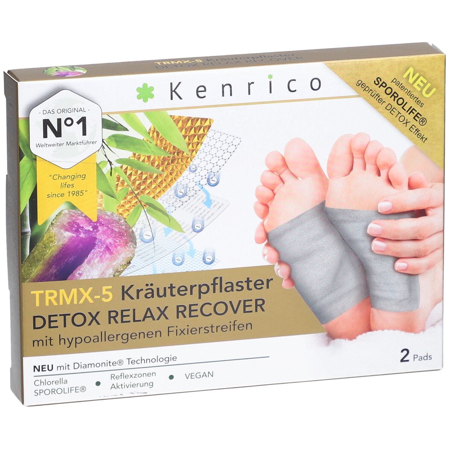 Kenrico® TRMX-5 Patchs aux herbes Detox, Relax & Recover