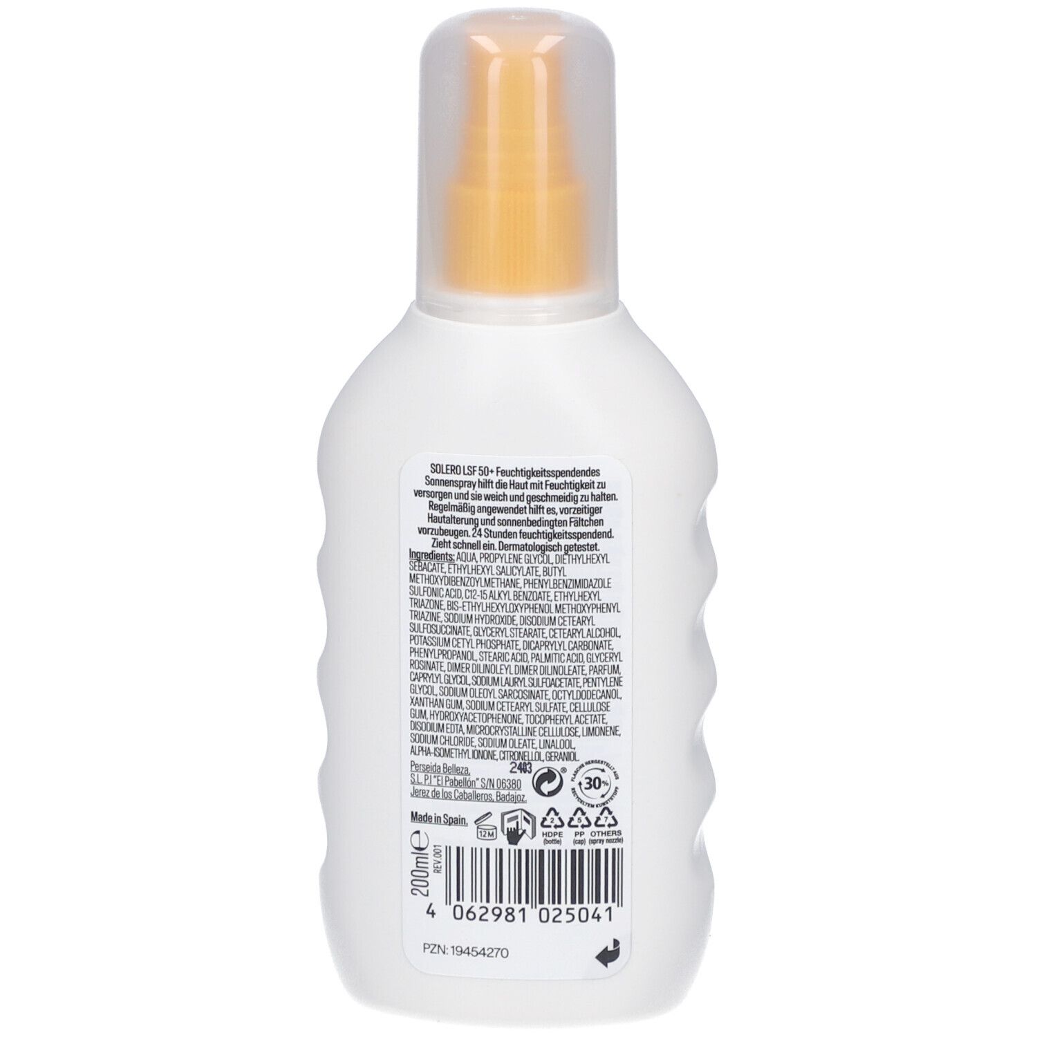 SOLERO Spray Solaire Transparent SPF 50+
