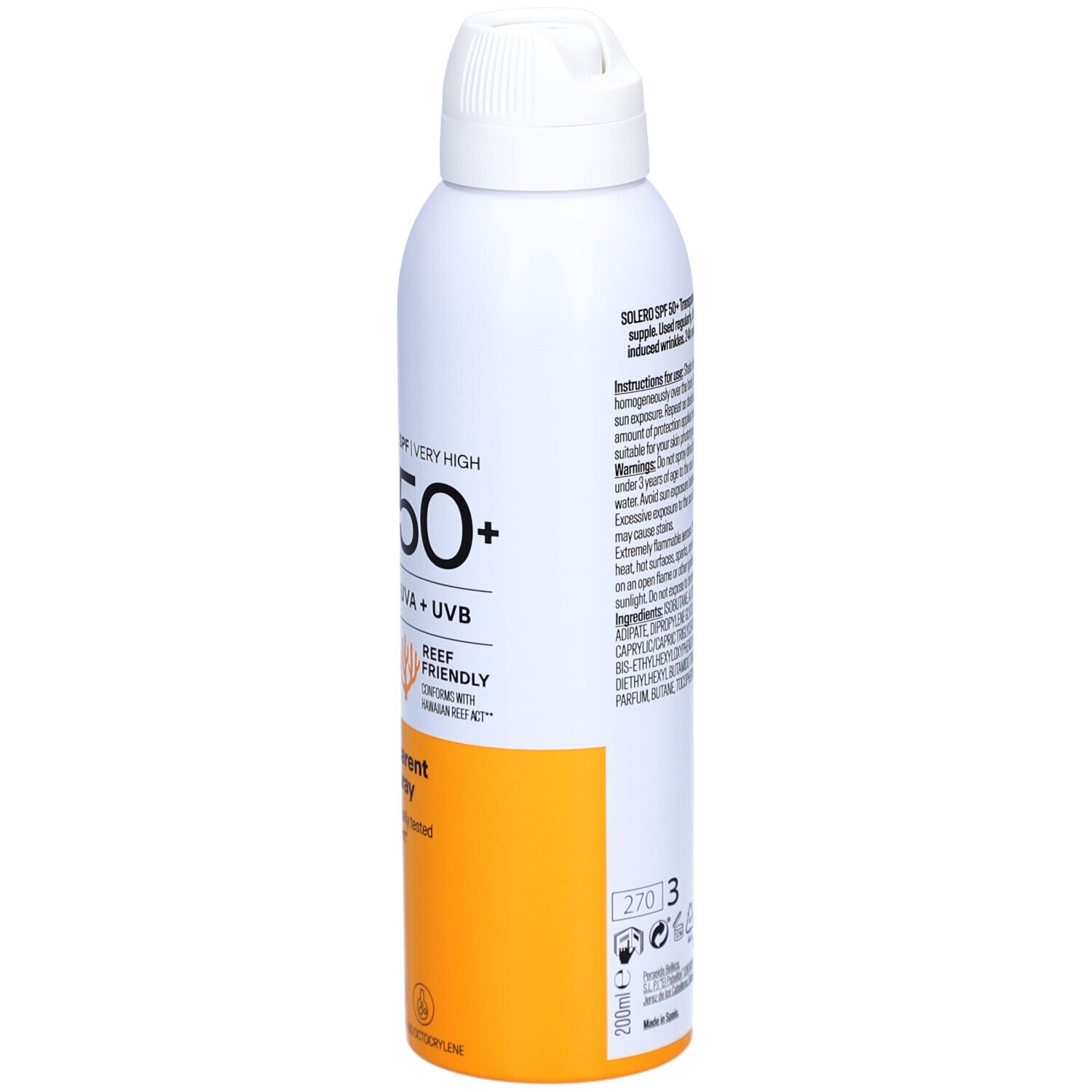 SOLERO Spray Solaire Transparent SPF 50+