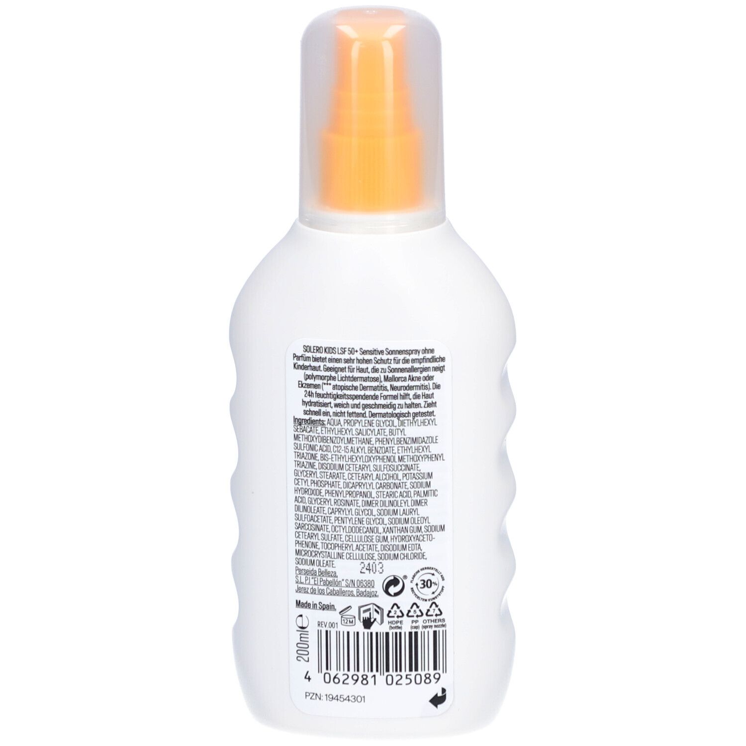 SOLERO Kids Sensitiv Spray solaire SPF 50+