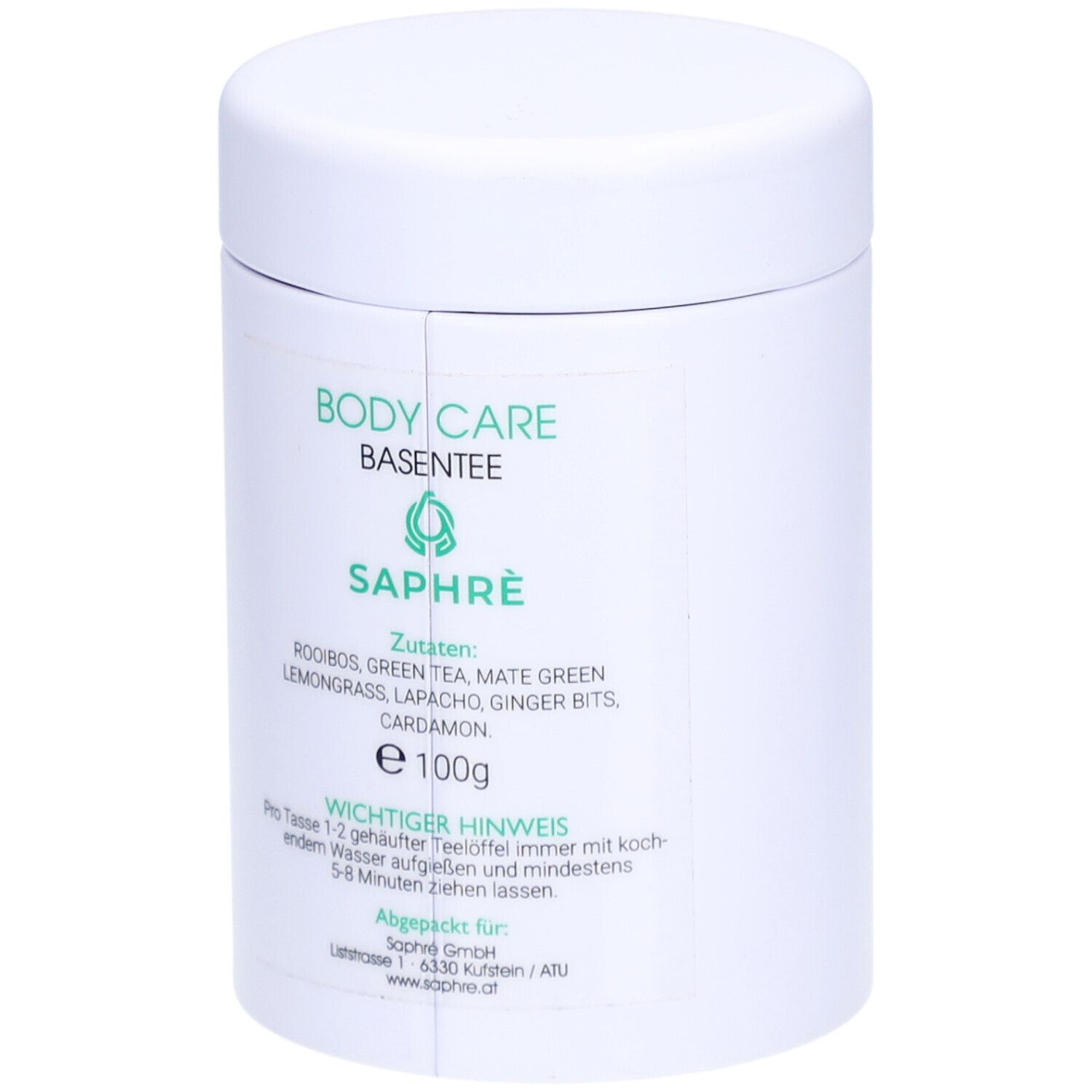 SAPHRÈ Body Care Tisane basique - Mélange spécial avec du maté et du thé vert