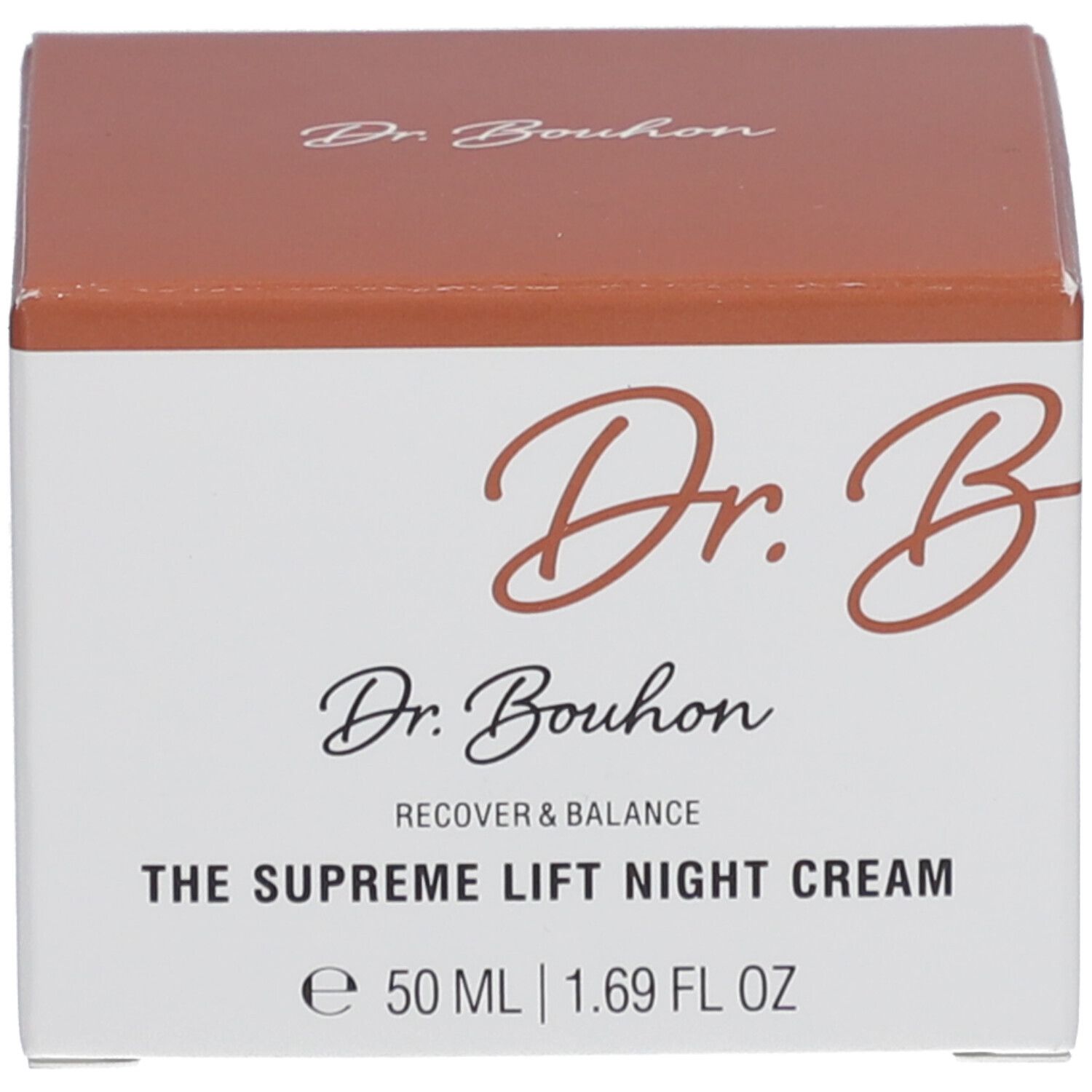 Boîte avec inscription : Dr. Bouhon, THE SUPREME LIFT NIGHT CREAM, 50 ml.