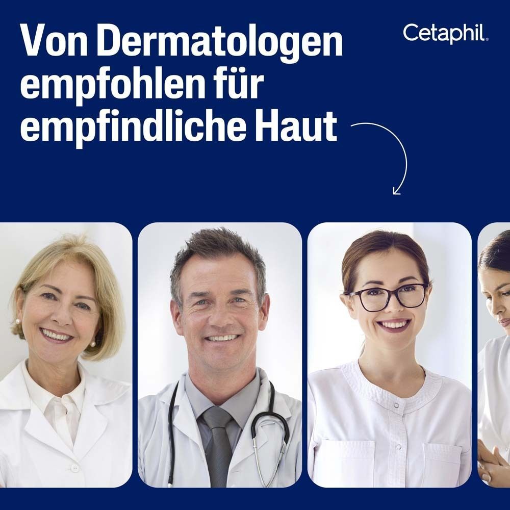 Recommandé par les dermatologues : Cetaphil pour peaux sensibles.