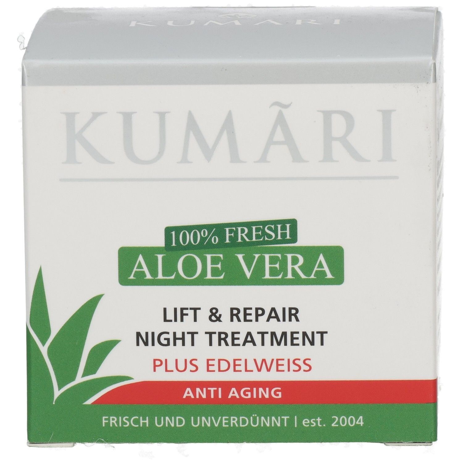 KUMARI LIFT & REPAIR NIGHT TREATMENT Anti-Aging mit Aloe Vera und Edelweiß, Frisch und Unverdünnt.
