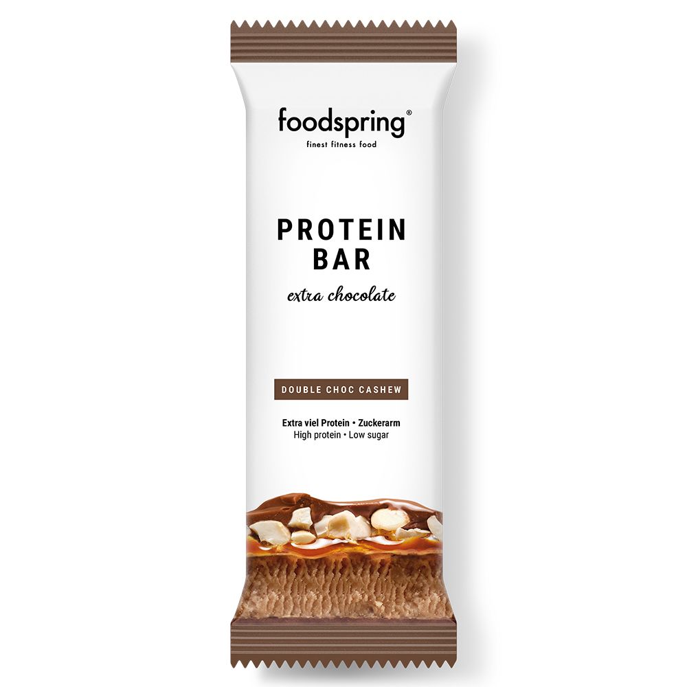 foodspring® Extra Chocolate Protein Bar Double Choclate Cashew