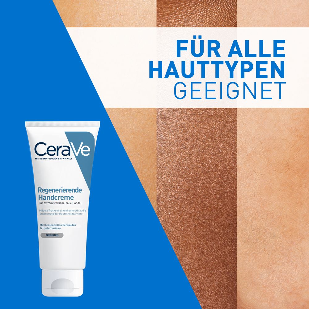 CeraVe Regenerierende Handcreme Tube, für alle Hauttypen geeignet.