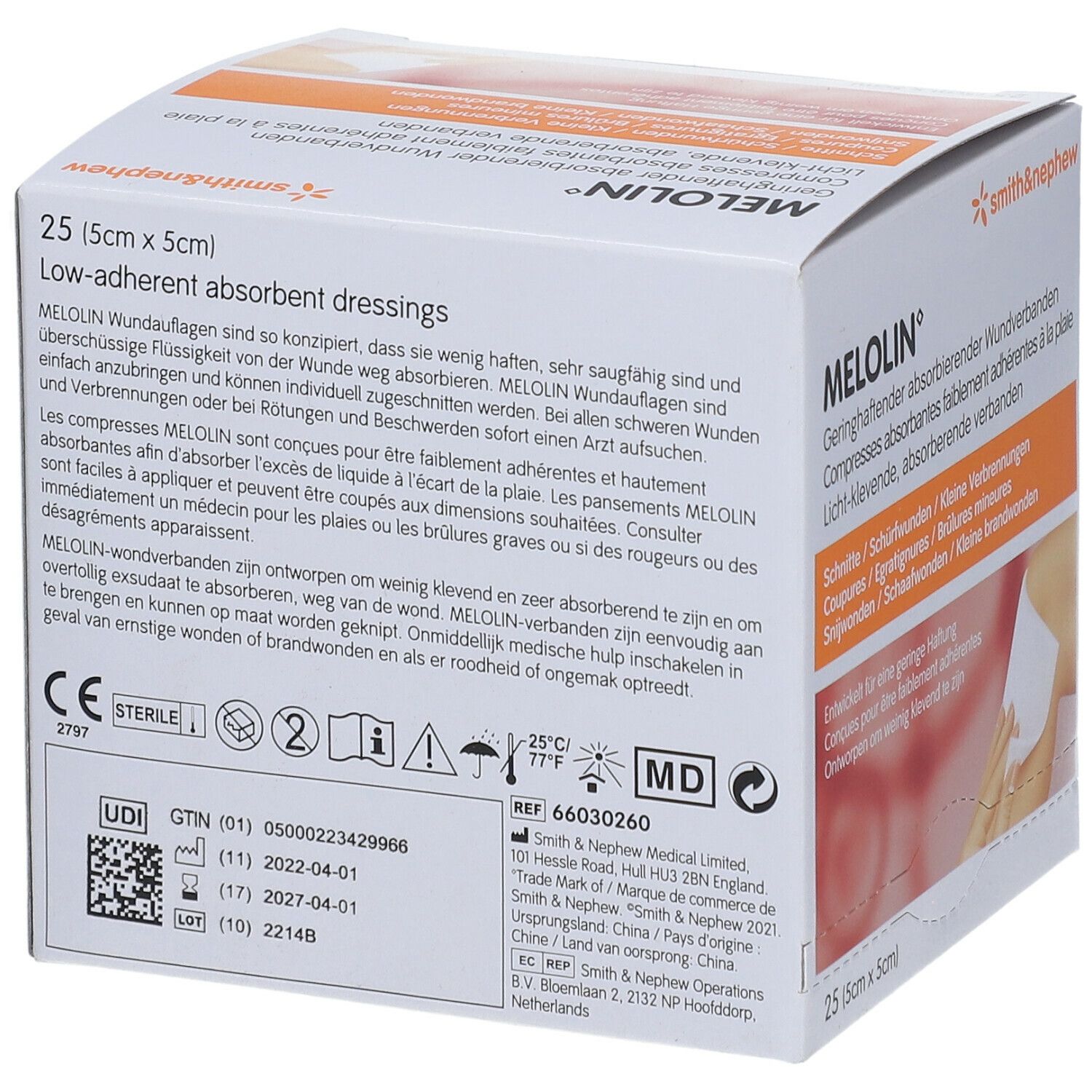 Melolin Sterile Compres 5 x 5cm 66030260