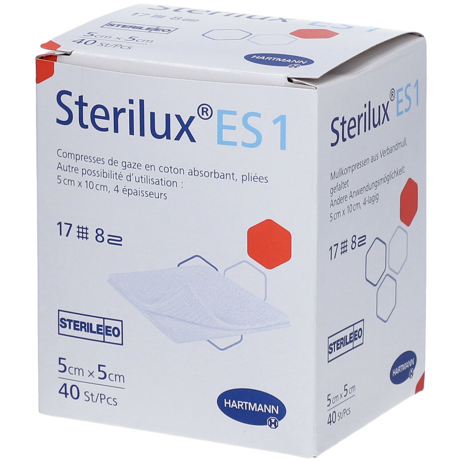 Hartmann Sterilux ES KP Steriel 8PL 5cm x 5cm