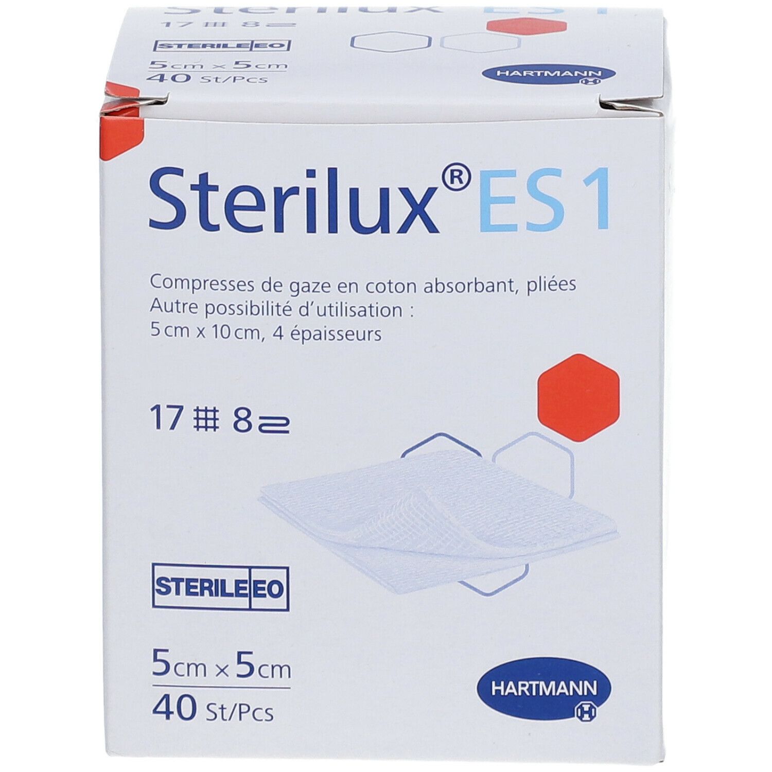 Hartmann Sterilux ES KP Steriel 8PL 5cm x 5cm