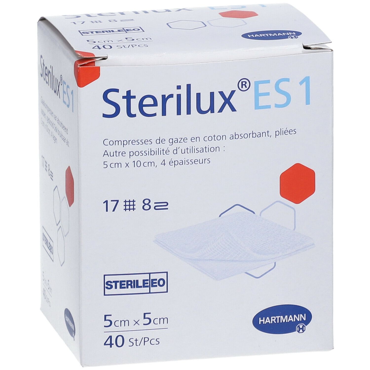 Hartmann Sterilux ES KP Steriel 8PL 5cm x 5cm