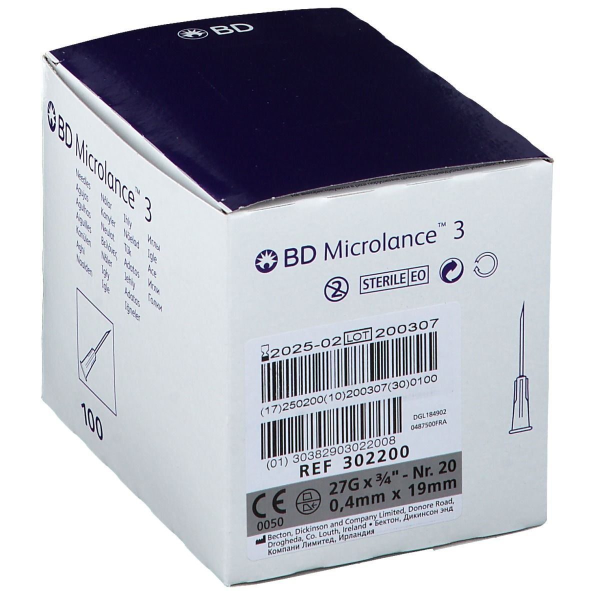BD Microlance™ 3 27 G 3/4 0,4 x 19 mm