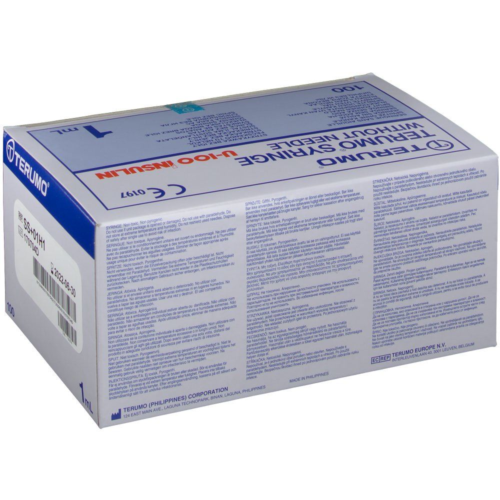 TERUMO® U-100 Insulin 1 ml SS+01H1