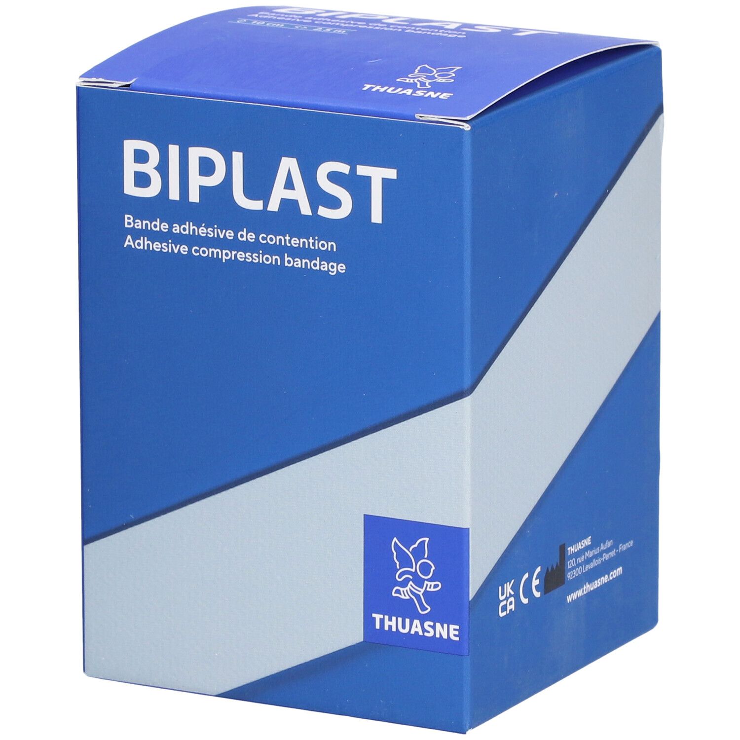 THUASNE Biplast Bande adhésive de contention Blanc 10 cm x 2.5 m