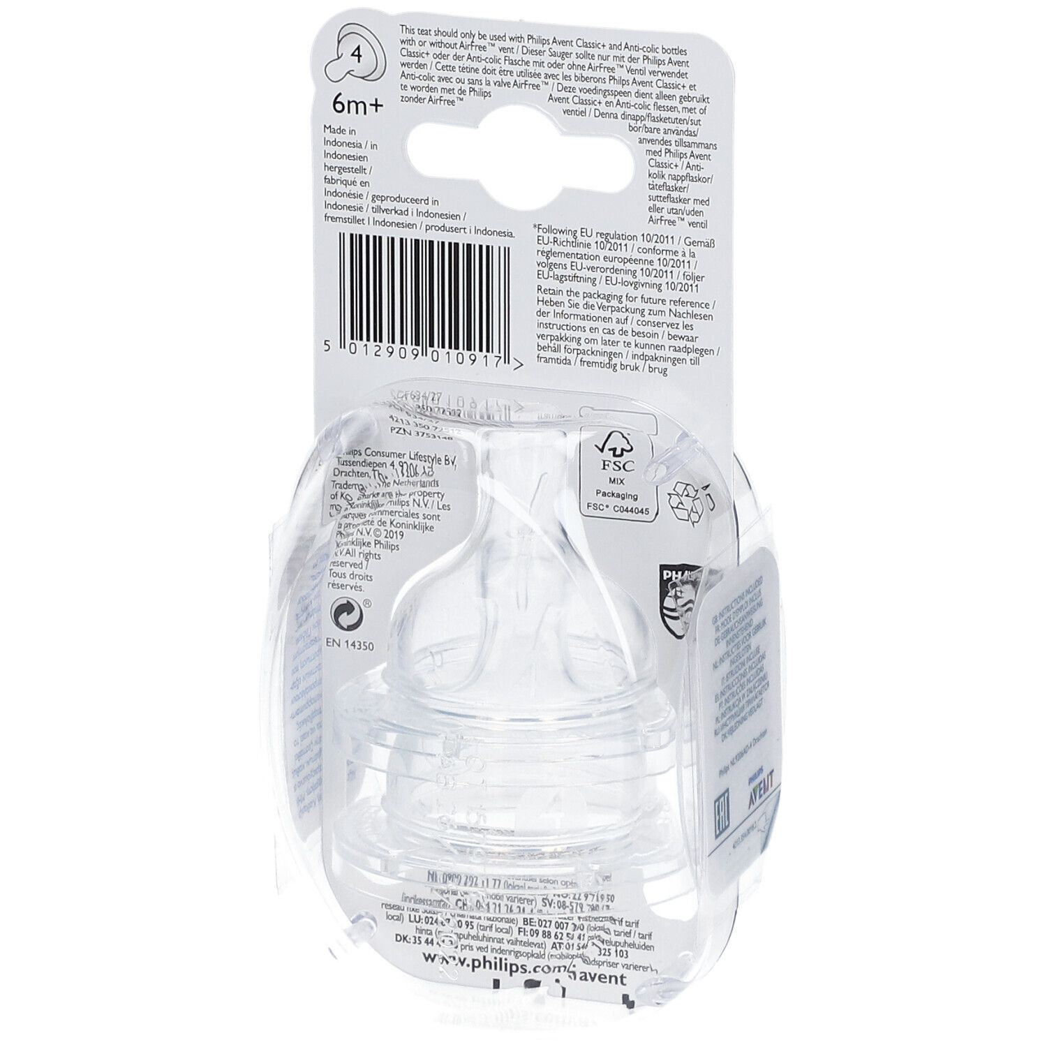 Avent Tétine Classic + debit rapide +6 mois