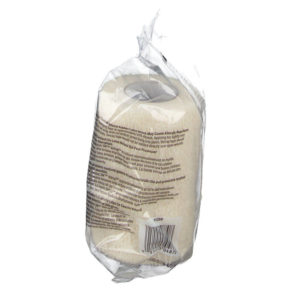 3M™ Vetrap™ Bande cohésive Blanc 10 cm x 4,5 m