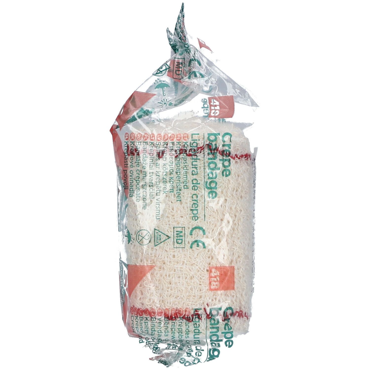 Zeno Krepp-Bandage 7 cm x 4 m + Rotes Filet