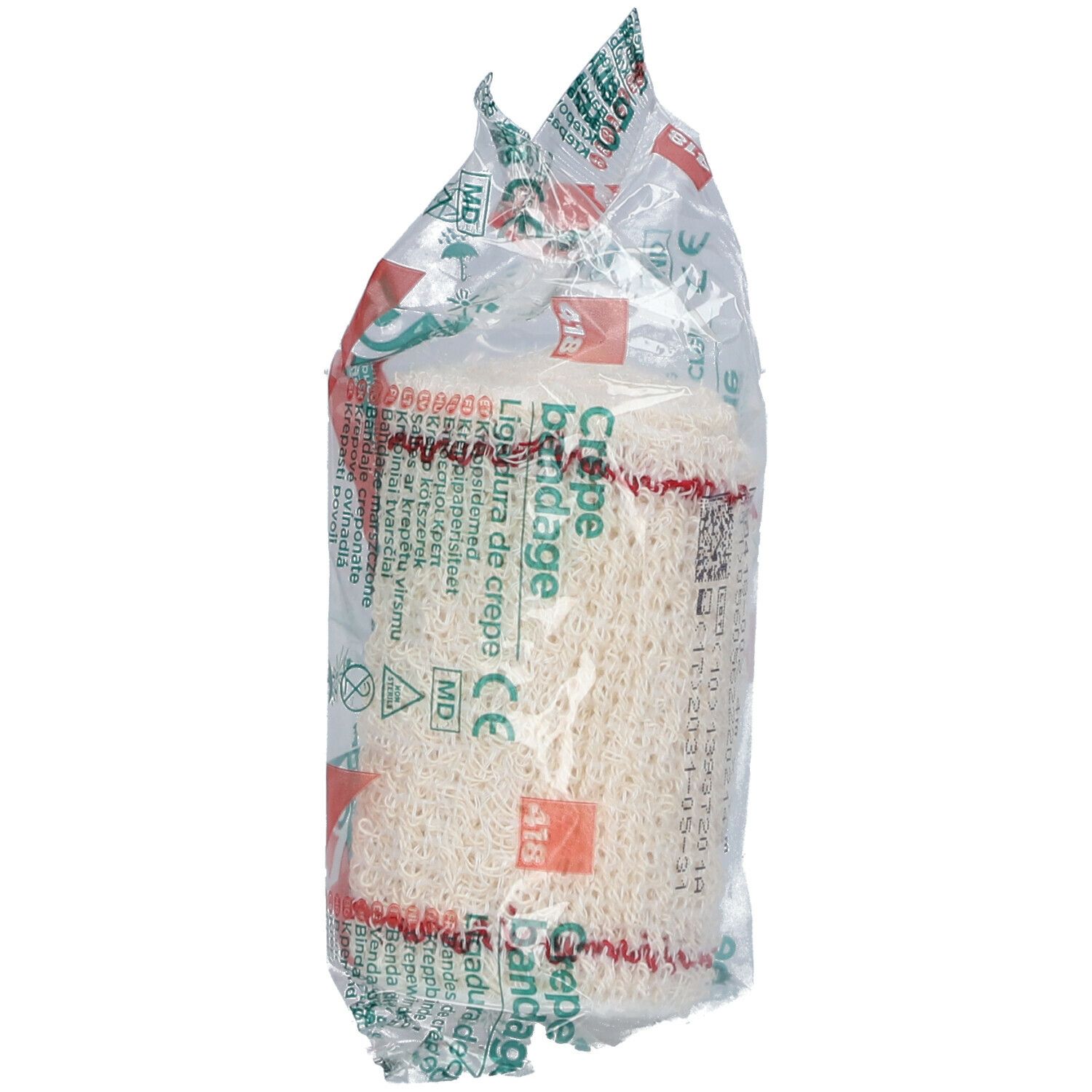 Zeno Krepp-Bandage 7 cm x 4 m + Rotes Filet