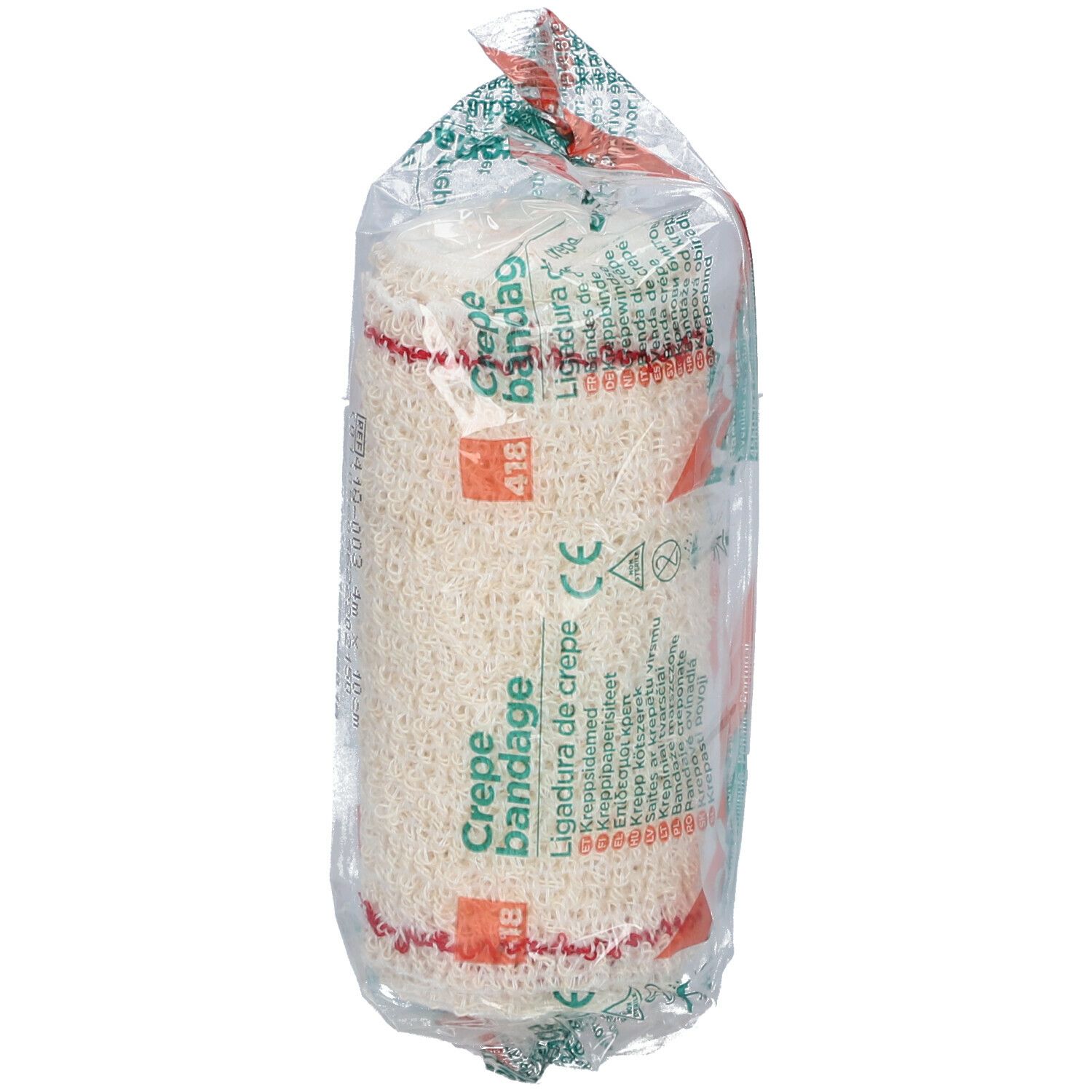 Zeno Krepp-Bandage 10 cm x 4 m + Rotes Filet