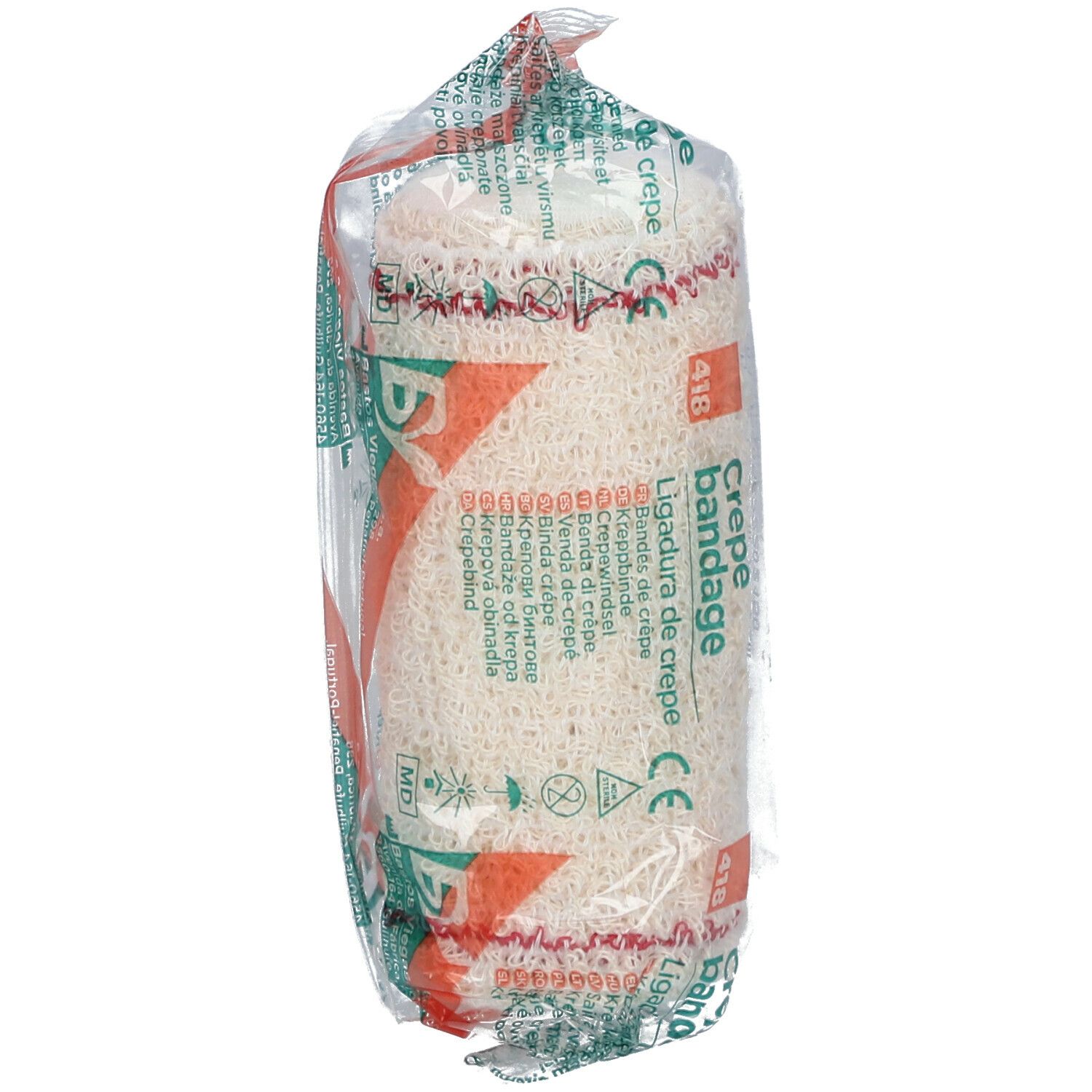 Zeno Krepp-Bandage 10 cm x 4 m + Rotes Filet
