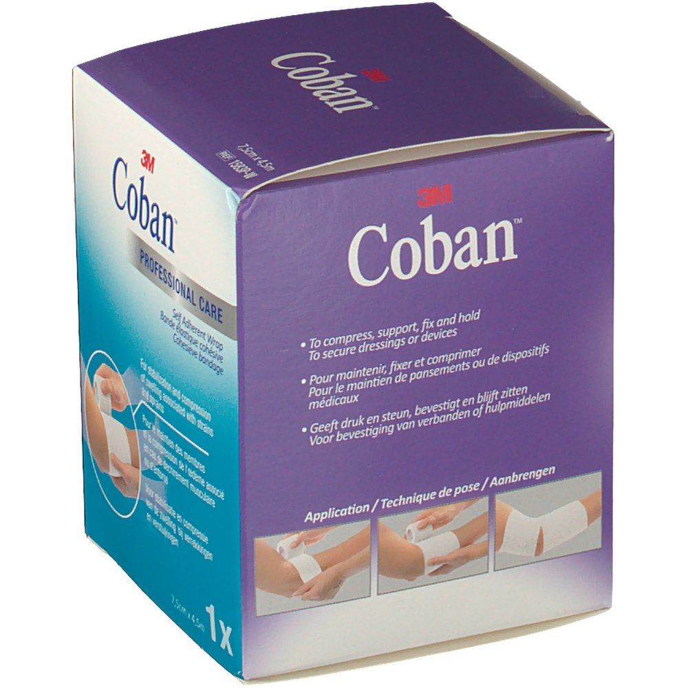 3M™ Coban™ Stütz- und Fixierverband weiss 7,5 cm x 6 m