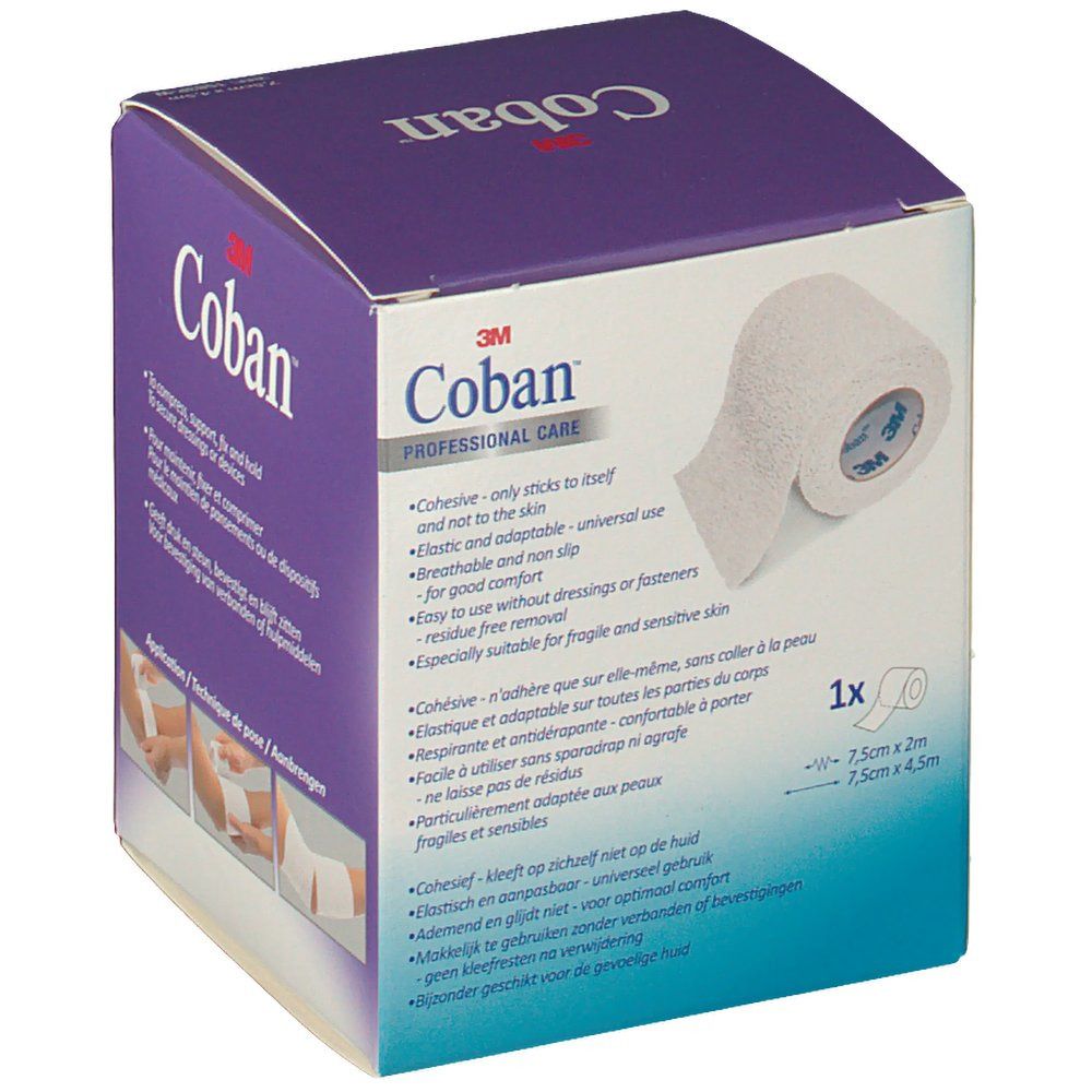 3M™ Coban™ Stütz- und Fixierverband weiss 7,5 cm x 6 m