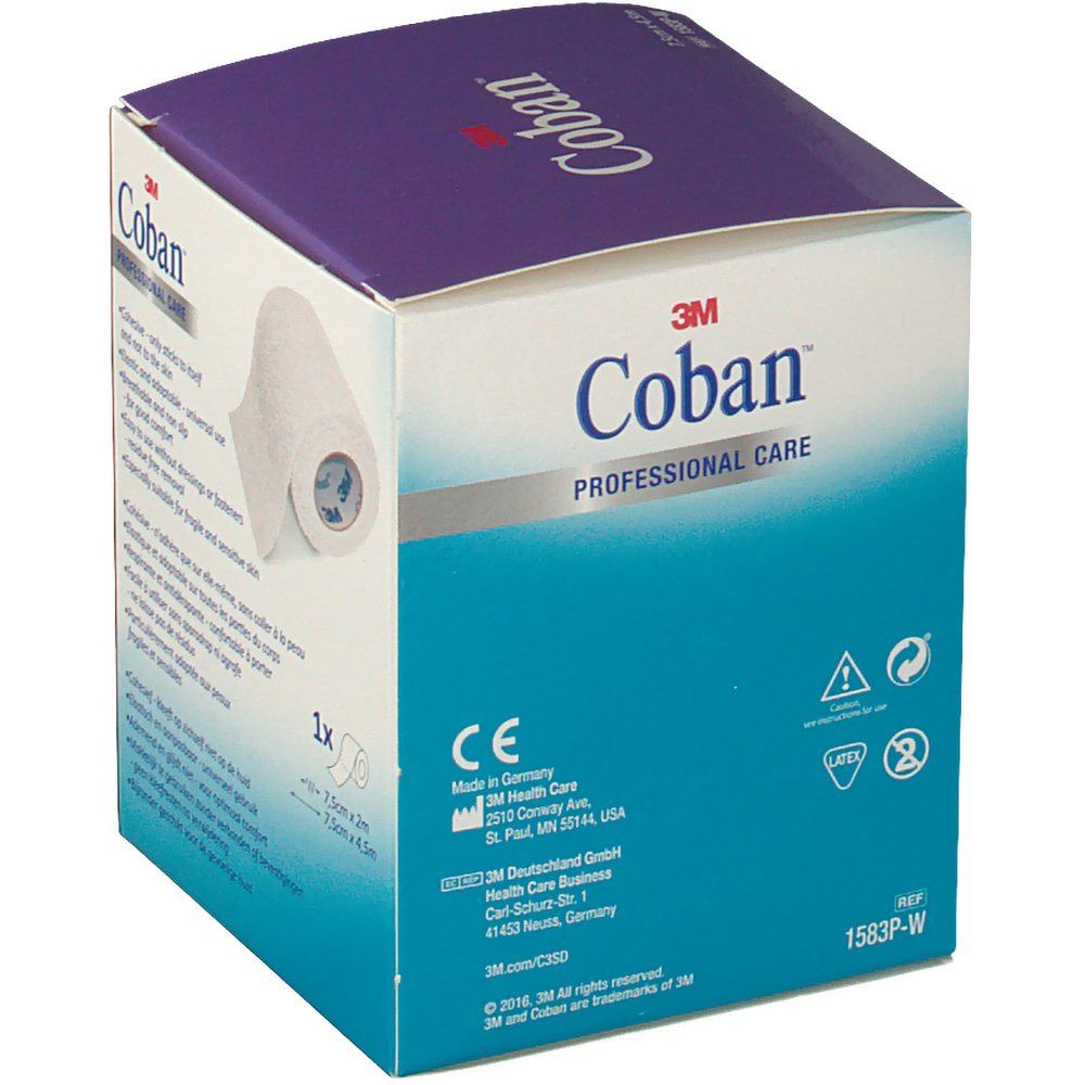 3M™ Coban™ Stütz- und Fixierverband weiss 7,5 cm x 6 m