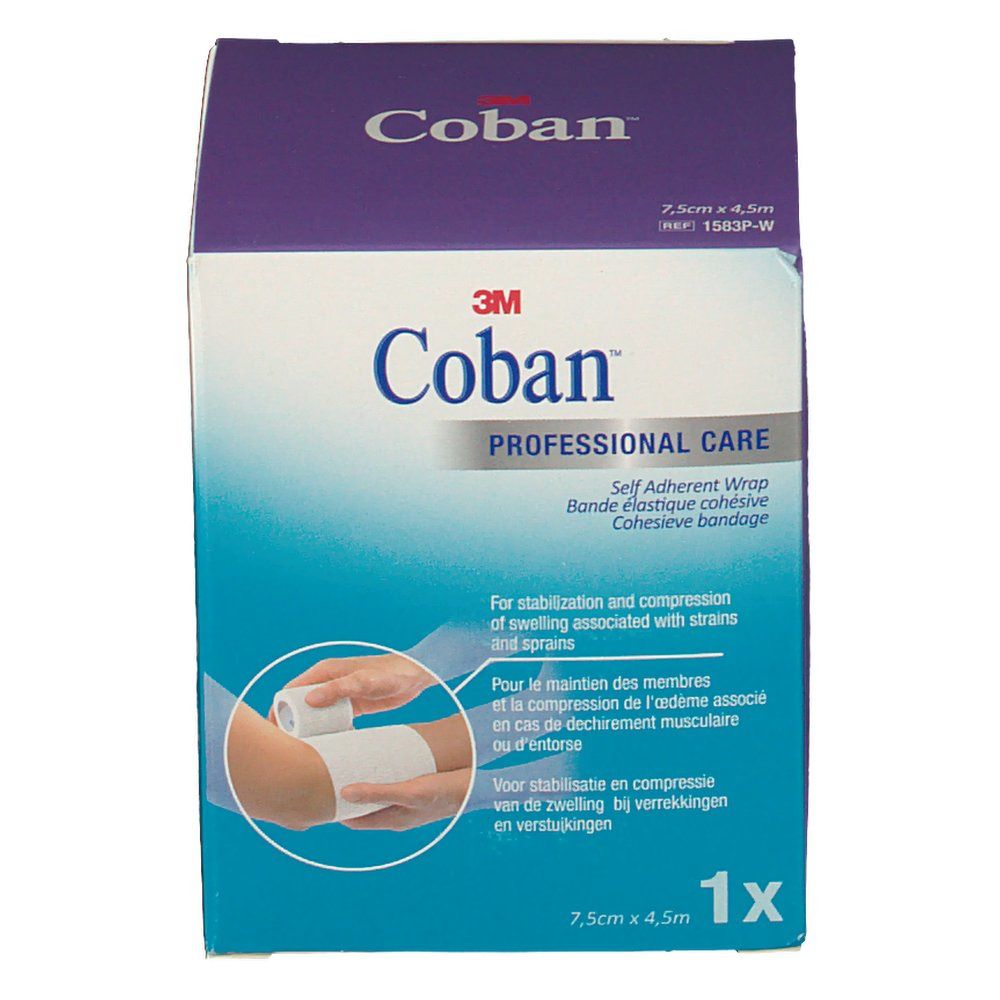 3M™ Coban™ Stütz- und Fixierverband weiss 7,5 cm x 6 m
