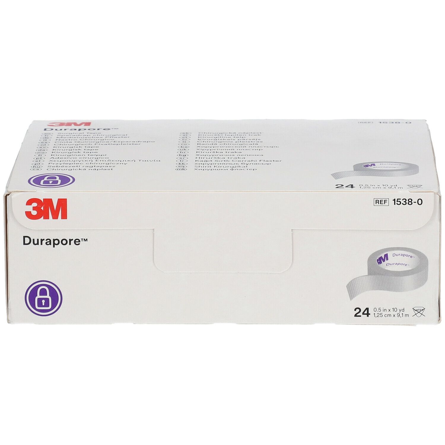 3M™ Durapore™ medizinische Pflaster 1,25 cm x 9,1 m