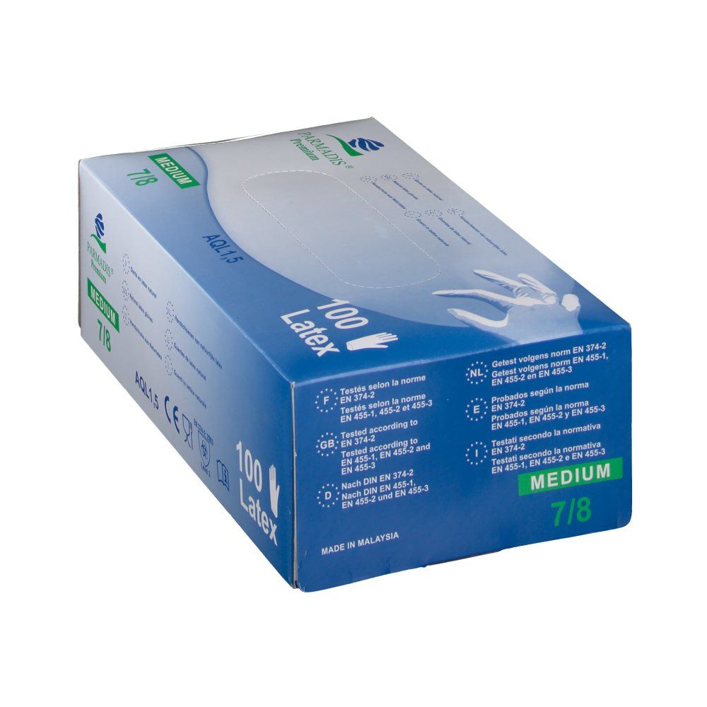 PARMADIS® Premium Handschuhe aus Naturlatex medium