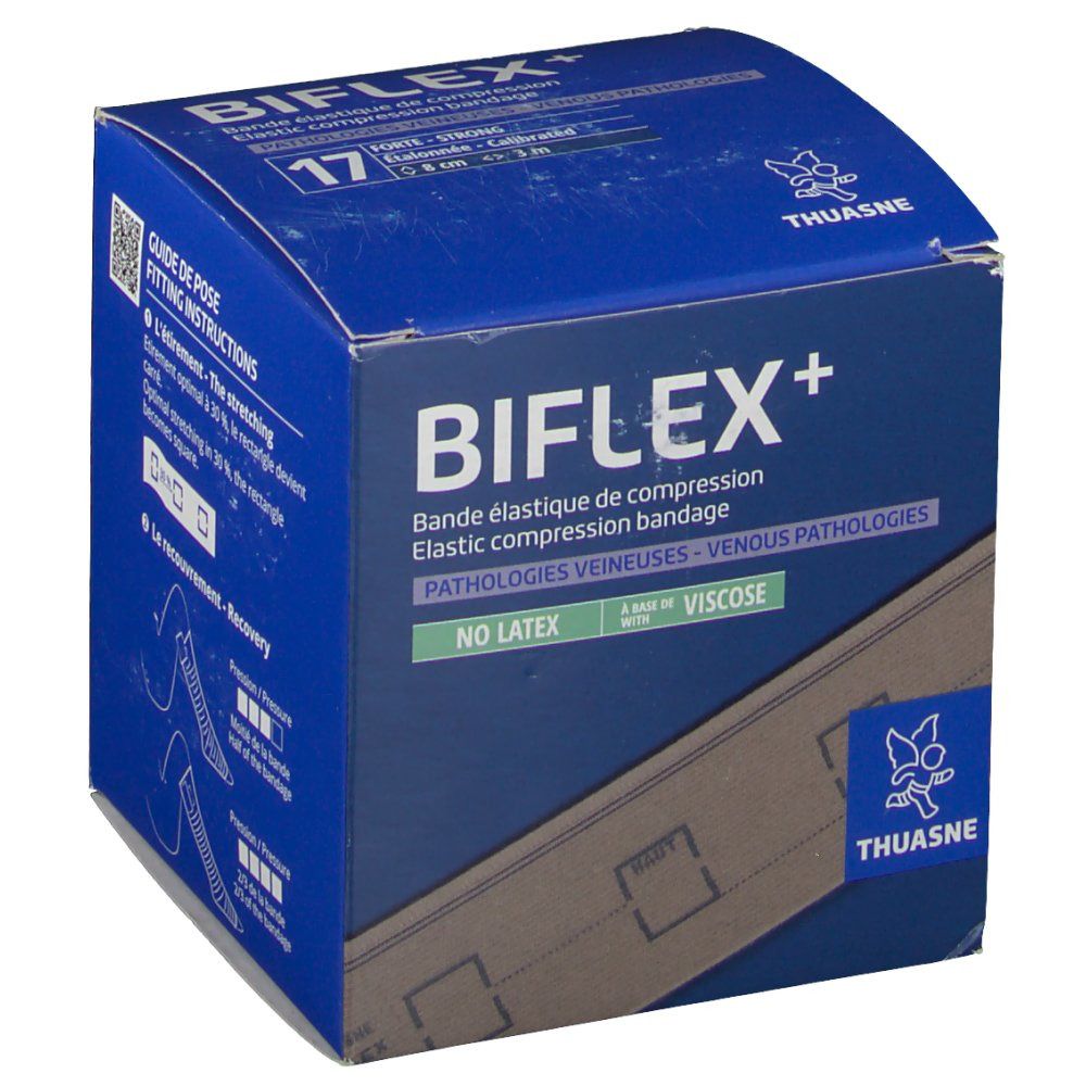 Biflex 17+ Forte Med. Stretch + Indic. Beige 8 cm x 3 m