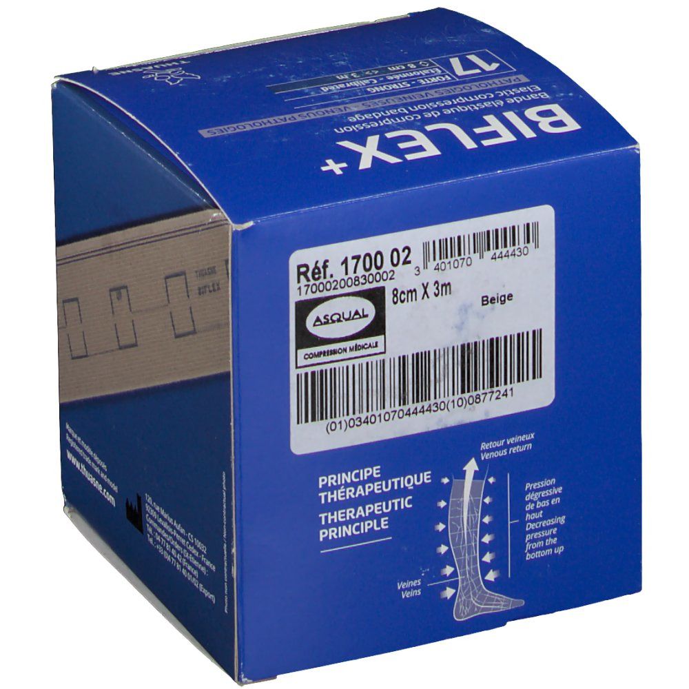 Biflex 17+ Forte Med. Stretch + Indic. Beige 8 cm x 3 m