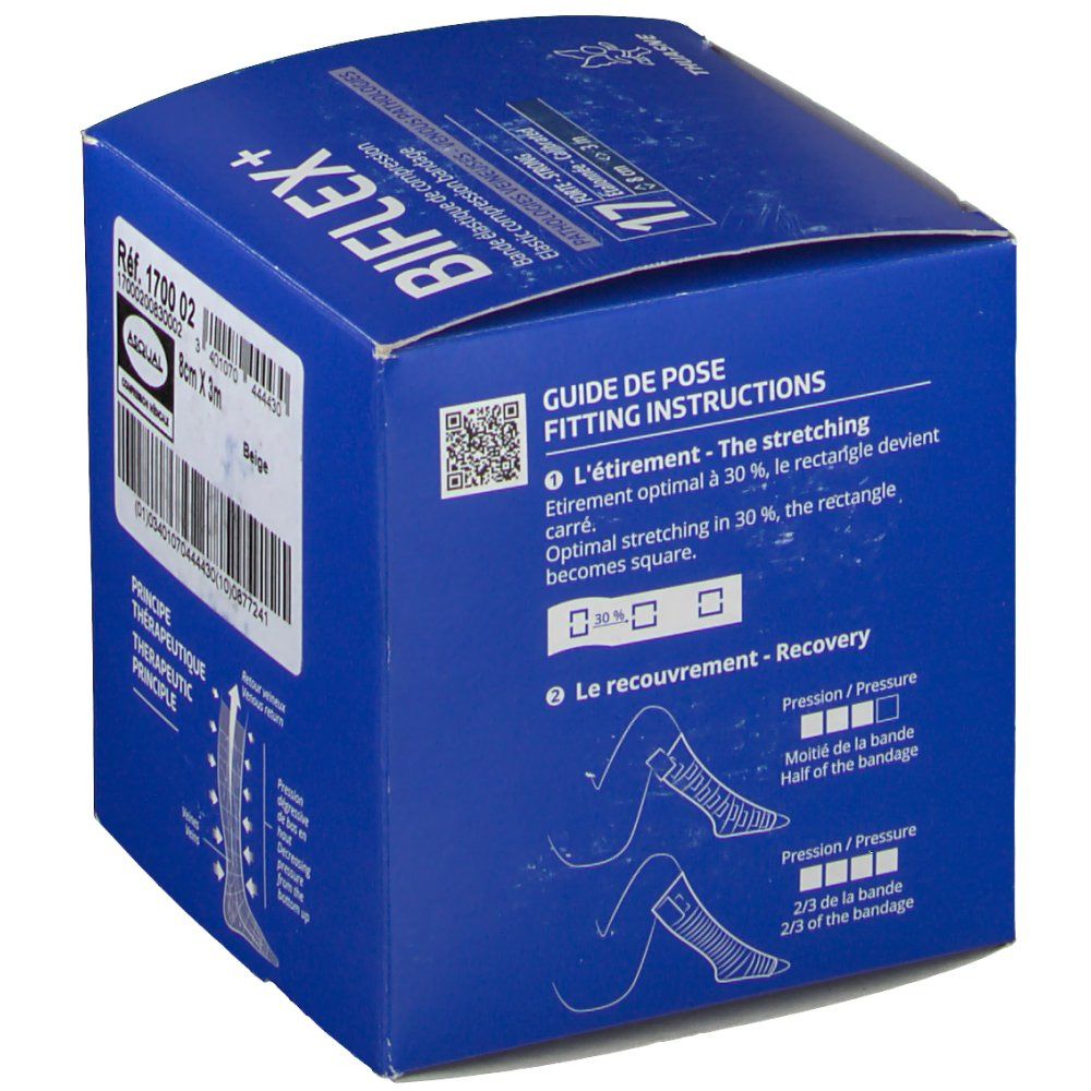 Biflex 17+ Forte Med. Stretch + Indic. Beige 8 cm x 3 m