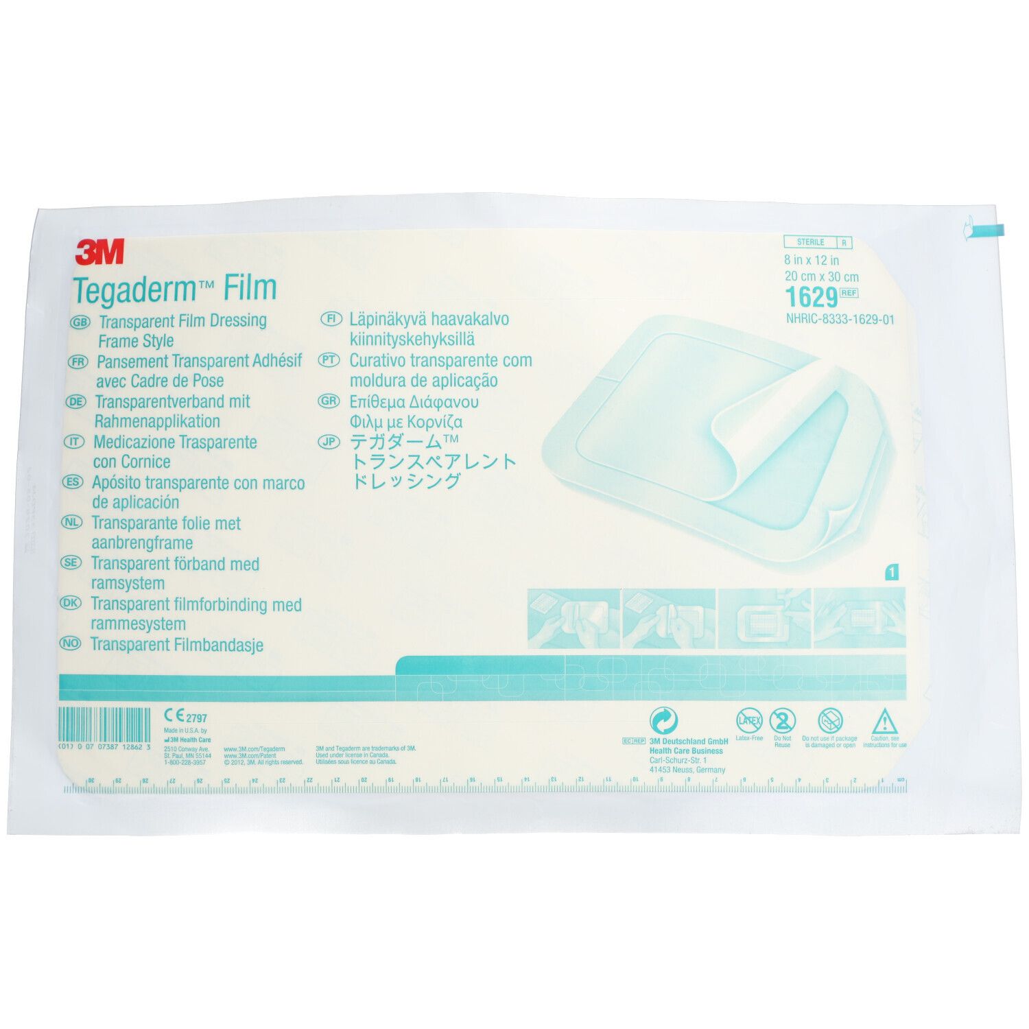 3M™ Tegaderm™ Film Pansement Transparent 20 x 30 cm