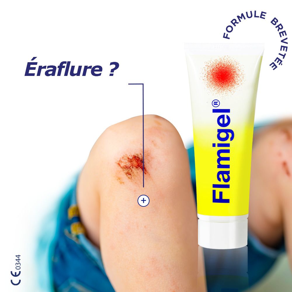 Tube Flamigel®. Pour éraflure.