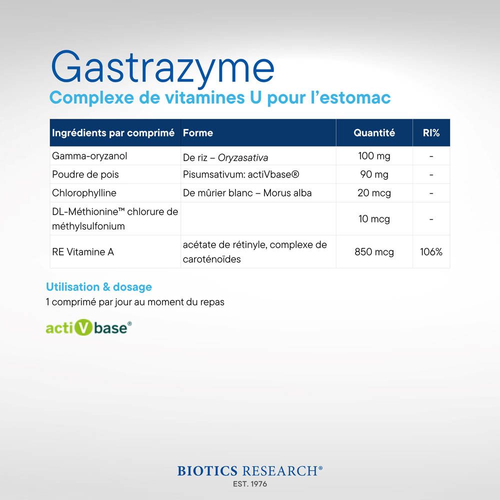 Biotics® Gastrazyme Vitamine U-complex
