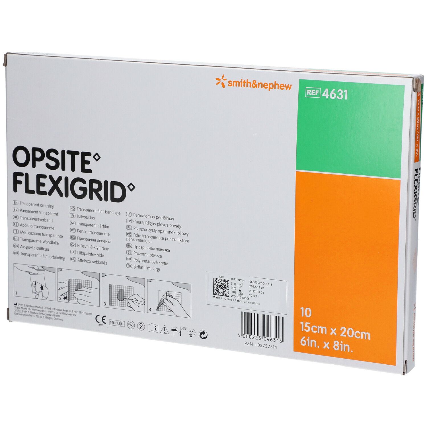 smith & nephew OPSITE FLEXIGRID 15 x 20 cm