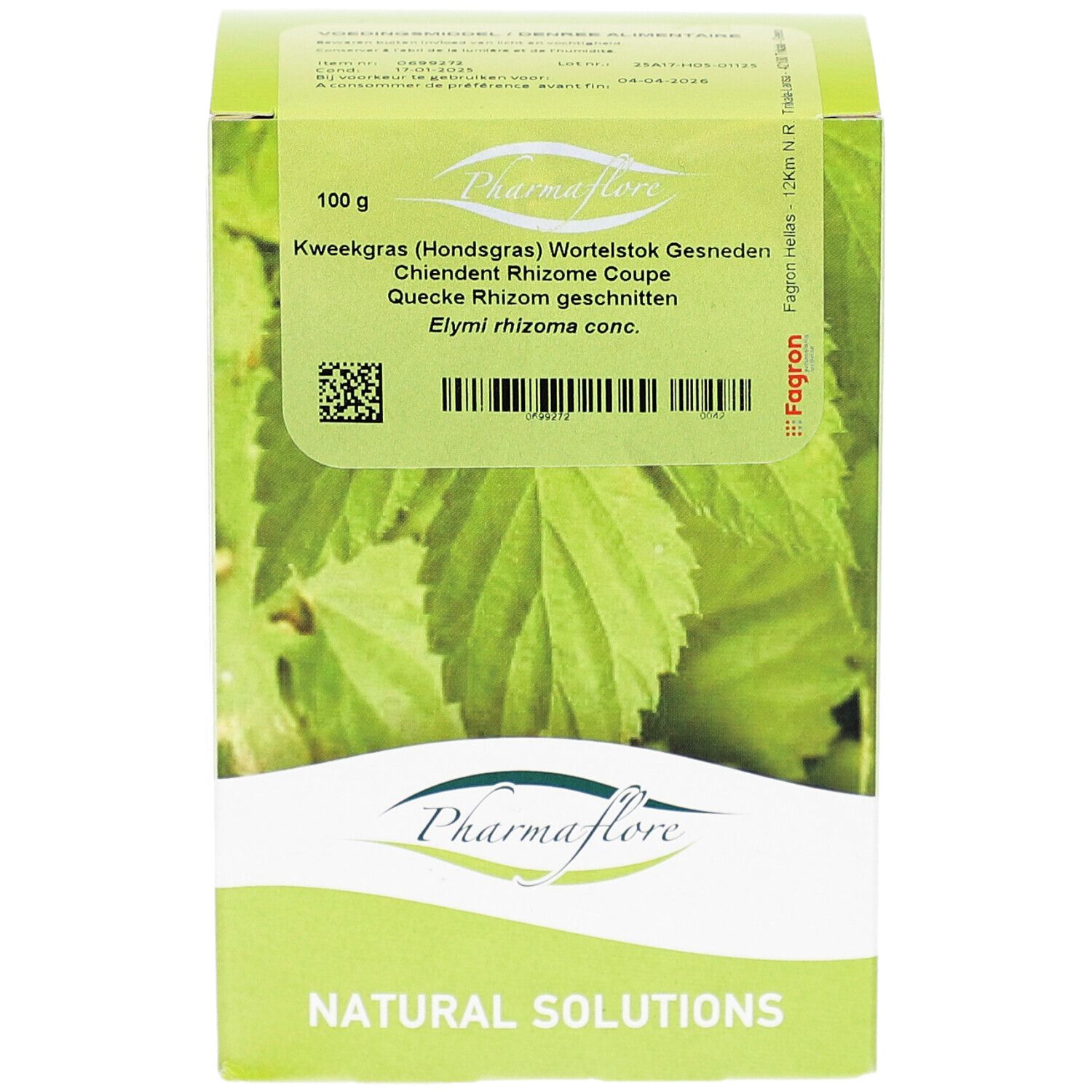 Vorderansicht der grünen Pharmaflore-Schachtel. Produktbezeichnung und Logo Pharmaflore deutlich sichtbar. 100 g.