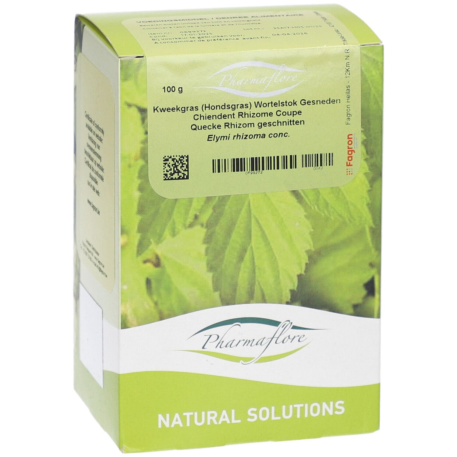 Vorderansicht der grünen Pharmaflore-Schachtel. Produktbezeichnung und Logo Pharmaflore deutlich sichtbar. 100 g.