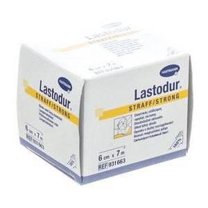 Boîte de Lastodur® straff/strong, 6 cm x 7 m. Logo Hartmann visible.