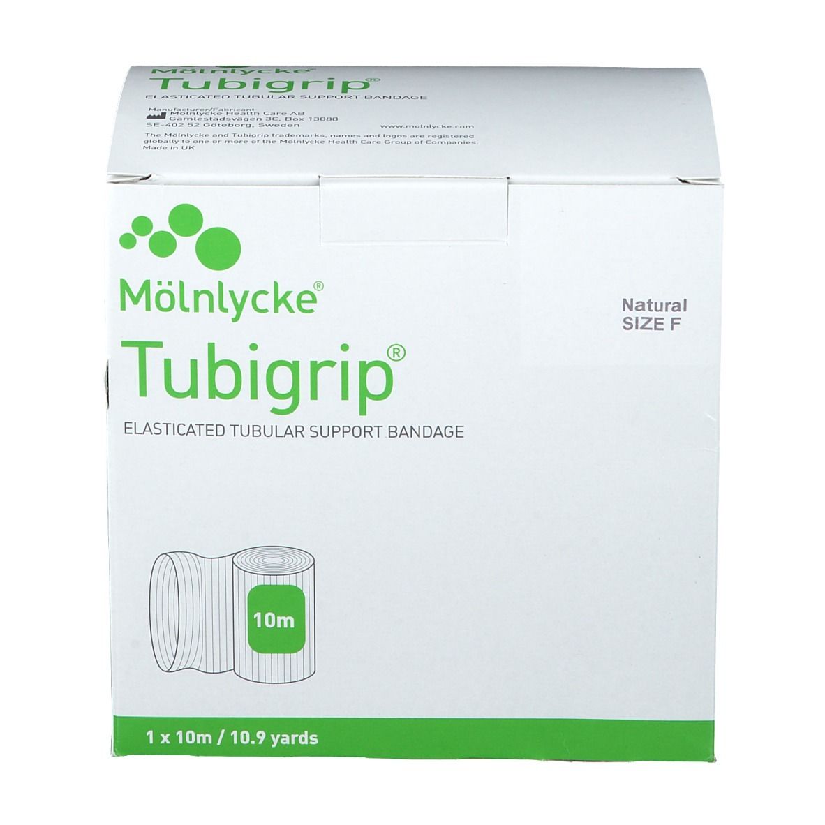 Tubigrip® Stretch-Schlauchbandage Weiß 10 m Größe F