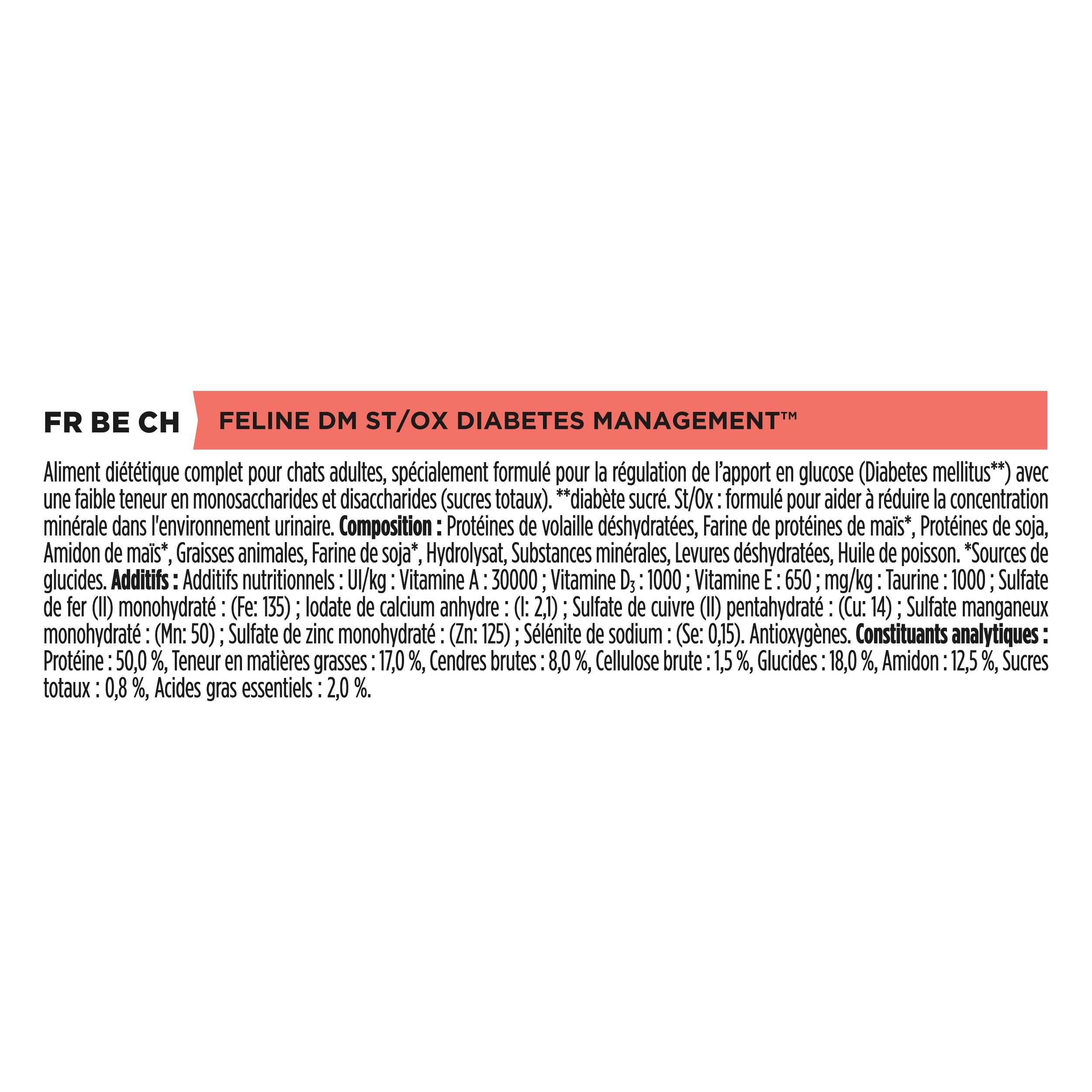 Purina Pro Plan Veterinary Diets Feline DM Diabetes Management Produktbeschreibung.