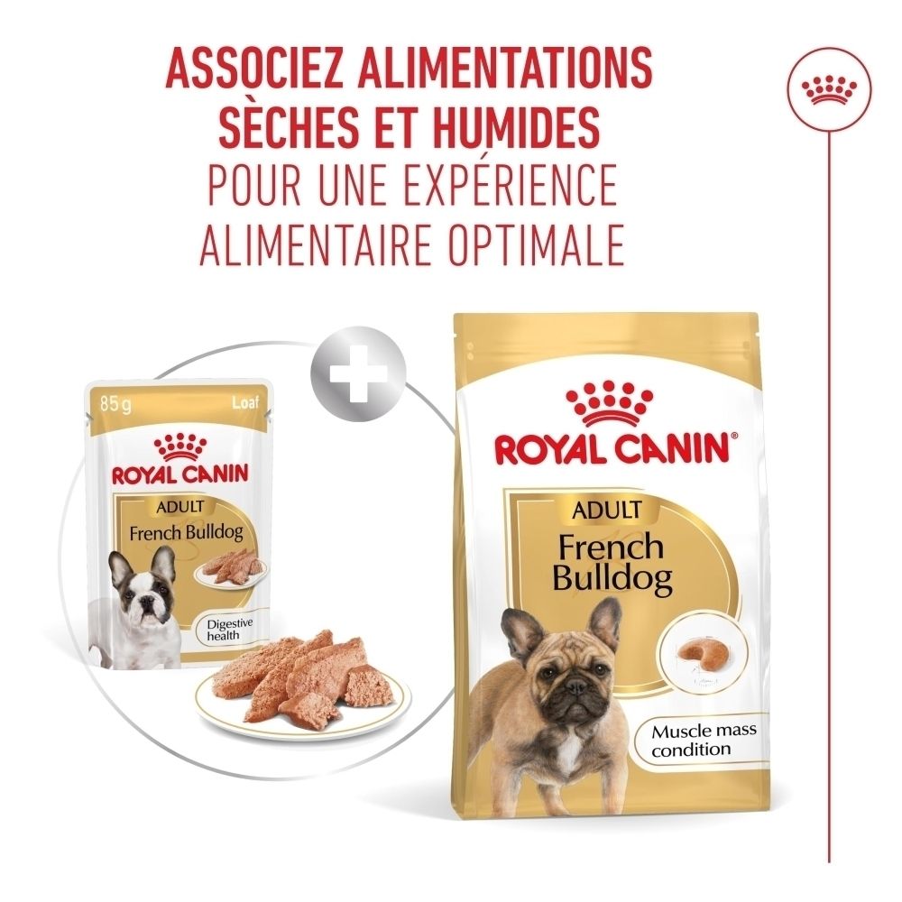 Royal Canin French Bulldog Adult Trockenfutter und Nassfutter.